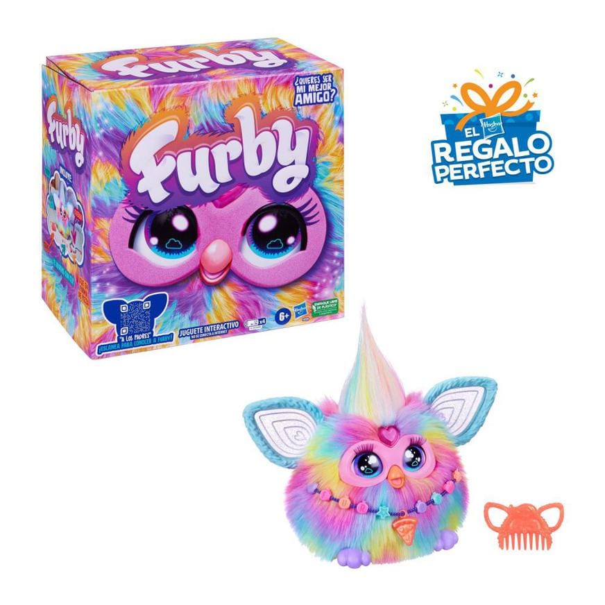 Juguete Furby Arcoiris Tie-Dye en Español - Imagen 2