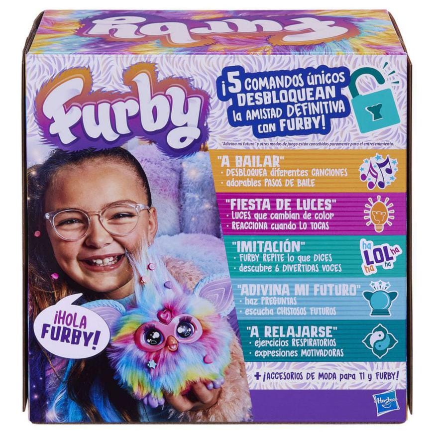 Juguete Furby Arcoiris Tie-Dye en Español - Imagen 5