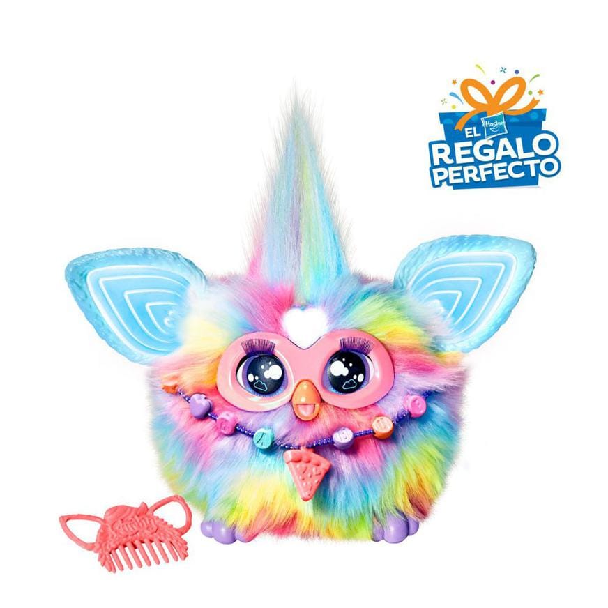 Juguete Furby Arcoiris Tie-Dye en Español